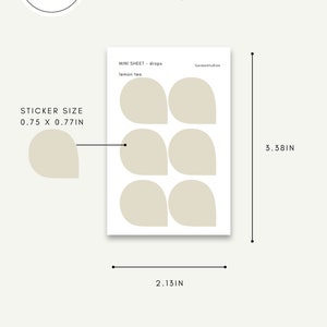 MATTE TRANSPARENT Drops - Minimal & Functional Stickers | Minimal Neutral Color Stickers | Functional Drops Planner Stickers