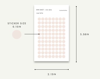 MATTE TRANSPARENT Colour Mini Dots - Minimal & Functional Stickers ...