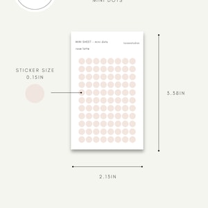 MATTE TRANSPARENT Mini Dots - Minimal & Functional Stickers | Minimal Neutral Color Stickers | Functional Dots Planner Stickers