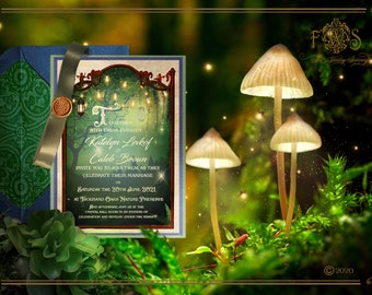 Enchanted Woodland Wedding Invitations-Magical Forest Theme Wedding