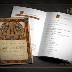 Medieval Book of Kells Wedding Program