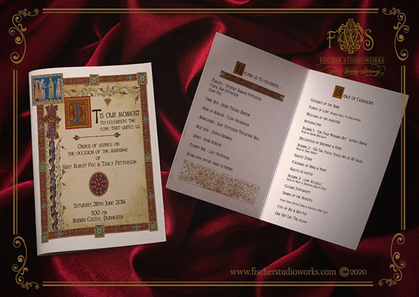 Medieval Manuscript Wedding Program | Etsy