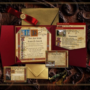 Medieval Manucript Wedding Invitation