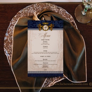 Menu na przyjęcie weselne w stylu Royal Regency lub na specjalne okazje