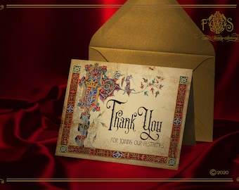 Medieval Pack of 25 Thank You Note Cards