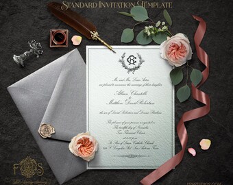 Classic Wedding Invitation Template Suite.