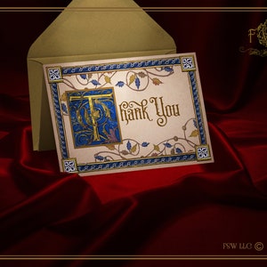 Lot de 25 cartes de remerciement pour mariage de style médiéval