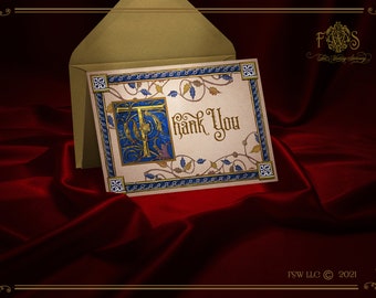 Medieval Style Wedding Bulk Pack Of 25 Thank You Note Cards