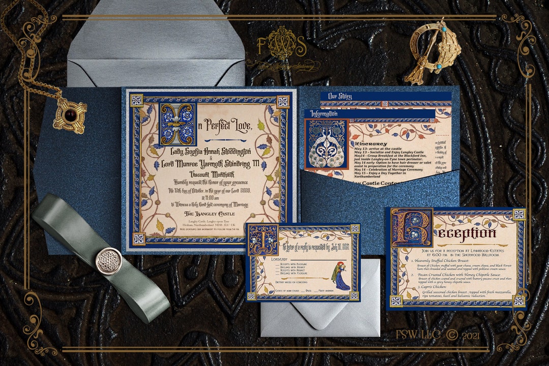 Medieval Wedding Invitation Medieval Codex Manuscript - Etsy Australia