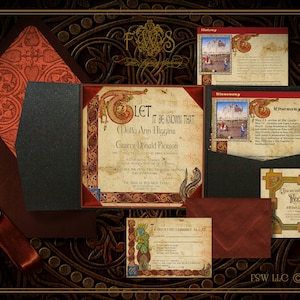 Book of Kells Medieval Style Wedding Invitation