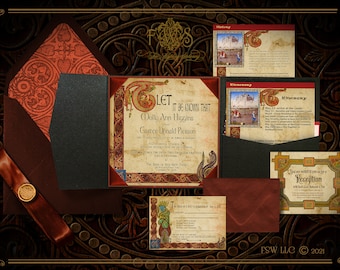 Book of Kells Medieval Style Wedding Invitation