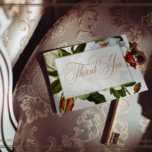 Magnolia Gardens Classical Elegant-Cotton Paper- Thank You Note Cards