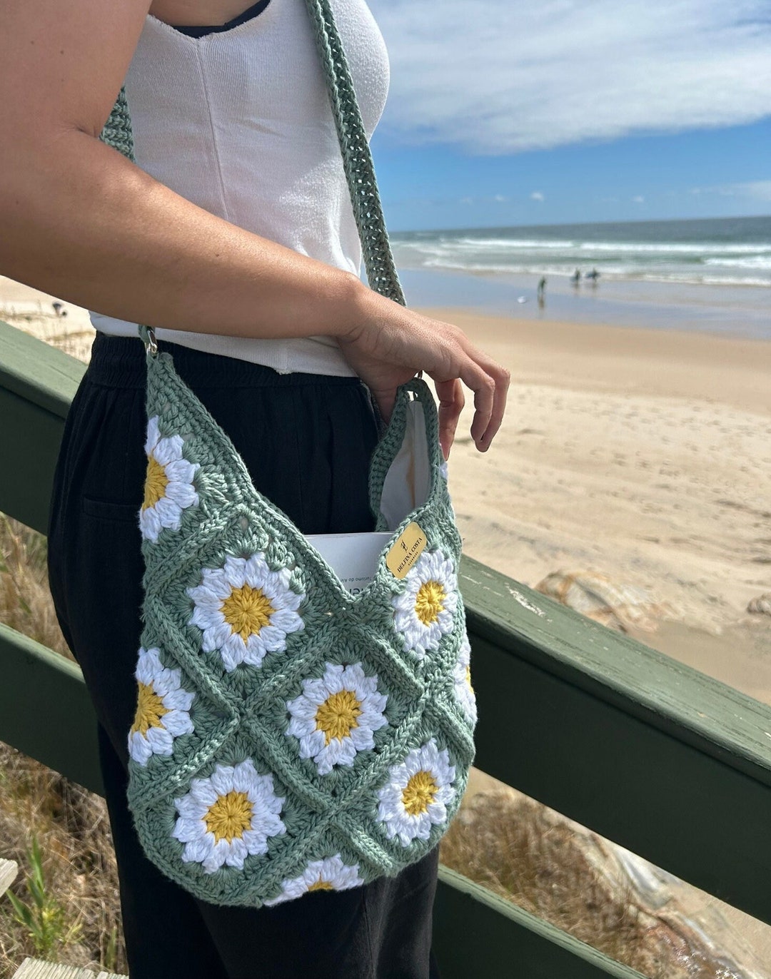 Sac De Plage En Maille Au Crochet Fait Main, Sac - France