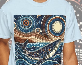 Whale T-Shirt | Quality 100% Cotton Tee | Original Design | Unique Gift | Animal Lovers Tees | Australian Dot Art