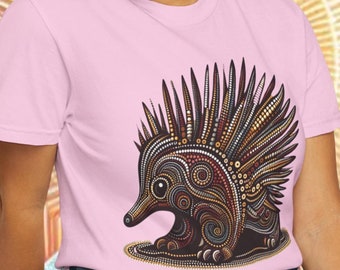Echidna T-Shirt | Quality 100% Cotton Tee | Original Design | Unique Gift | Animal Lovers Tees | Australian Dot Art