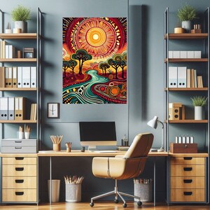 Aboriginal art, wall poster, Australian dot art, Wall art poster, Wall Hanging, Original poster, fine art prints, Australia Designed, Printed art, original art, poster art, unique art, poster hanging,