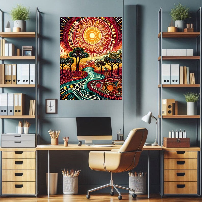 Aboriginal art, wall poster, Australian dot art, Wall art poster, Wall Hanging, Original poster, fine art prints, Australia Designed, Printed art, original art, poster art, unique art, poster hanging,