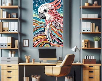 Aboriginal art wall poster, Australian dot art. Wall art poster. Wall Hanging. Original fine art prints. Designed in Australia. Printed art.
