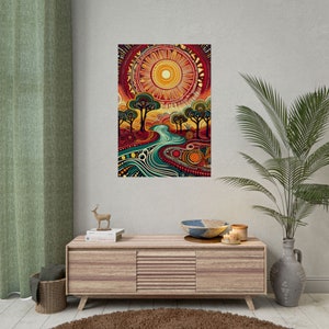 Aboriginal art, wall poster, Australian dot art, Wall art poster, Wall Hanging, Original poster, fine art prints, Australia Designed, Printed art, original art, poster art, unique art, poster hanging,