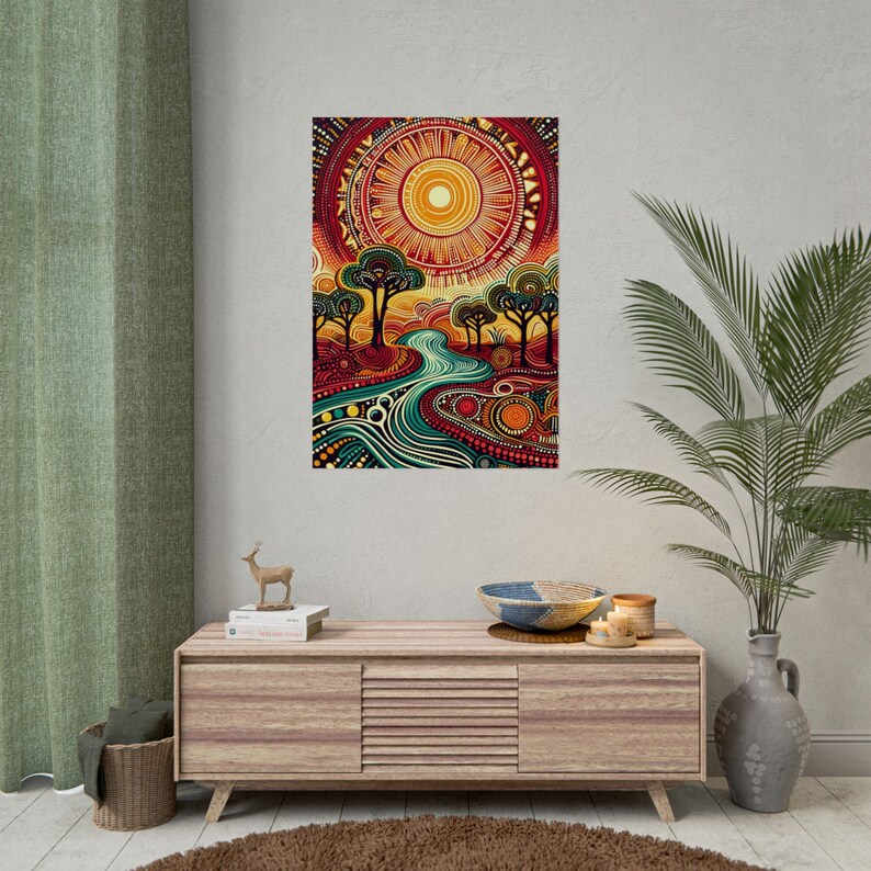 Aboriginal art, wall poster, Australian dot art, Wall art poster, Wall Hanging, Original poster, fine art prints, Australia Designed, Printed art, original art, poster art, unique art, poster hanging,