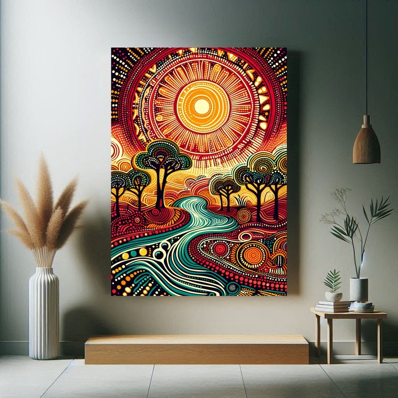 Aboriginal art, wall poster, Australian dot art, Wall art poster, Wall Hanging, Original poster, fine art prints, Australia Designed, Printed art, original art, poster art, unique art, poster hanging,