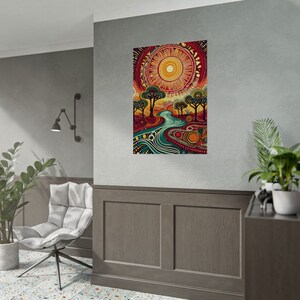 Aboriginal art, wall poster, Australian dot art, Wall art poster, Wall Hanging, Original poster, fine art prints, Australia Designed, Printed art, original art, poster art, unique art, poster hanging,