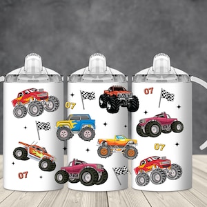 Monster Truck Cup Wrap: Wasserfester UV Aufkleber für 12oz Kids Cup