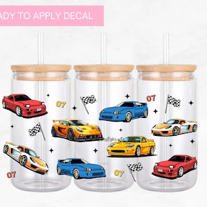 Rennauto UV DTF Cup Wrap 16 Unzen, Auto Wrap Cup Aufkleber Aufkleber, wasserdicht, einfach anzuwenden, versandfertig, Premium Uv dtf wrap, versandfertig