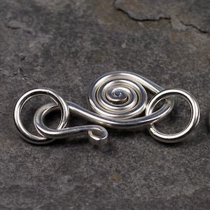 two handmade ethical sterling silver swan hook clasp sets heavyweight image 1
