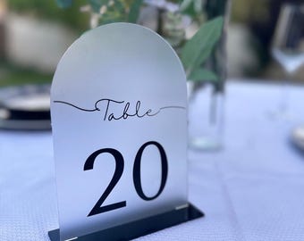 Acrylic Arch Table Numbers: Modern Wedding & Event Decor
