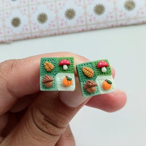 Polymer Clay Pumpkin Earrings: Fall Autumn Jewelry