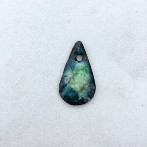 Doubled Sided Swirly Enamel Teardrop Pendant/Charm