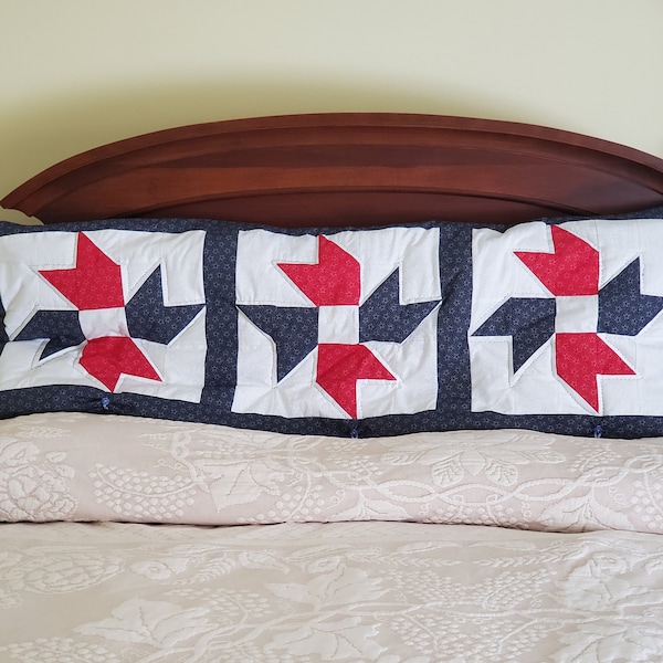 Bench Pillow, Quillow, Lap Quilt/Throw, Comforter - Block Star