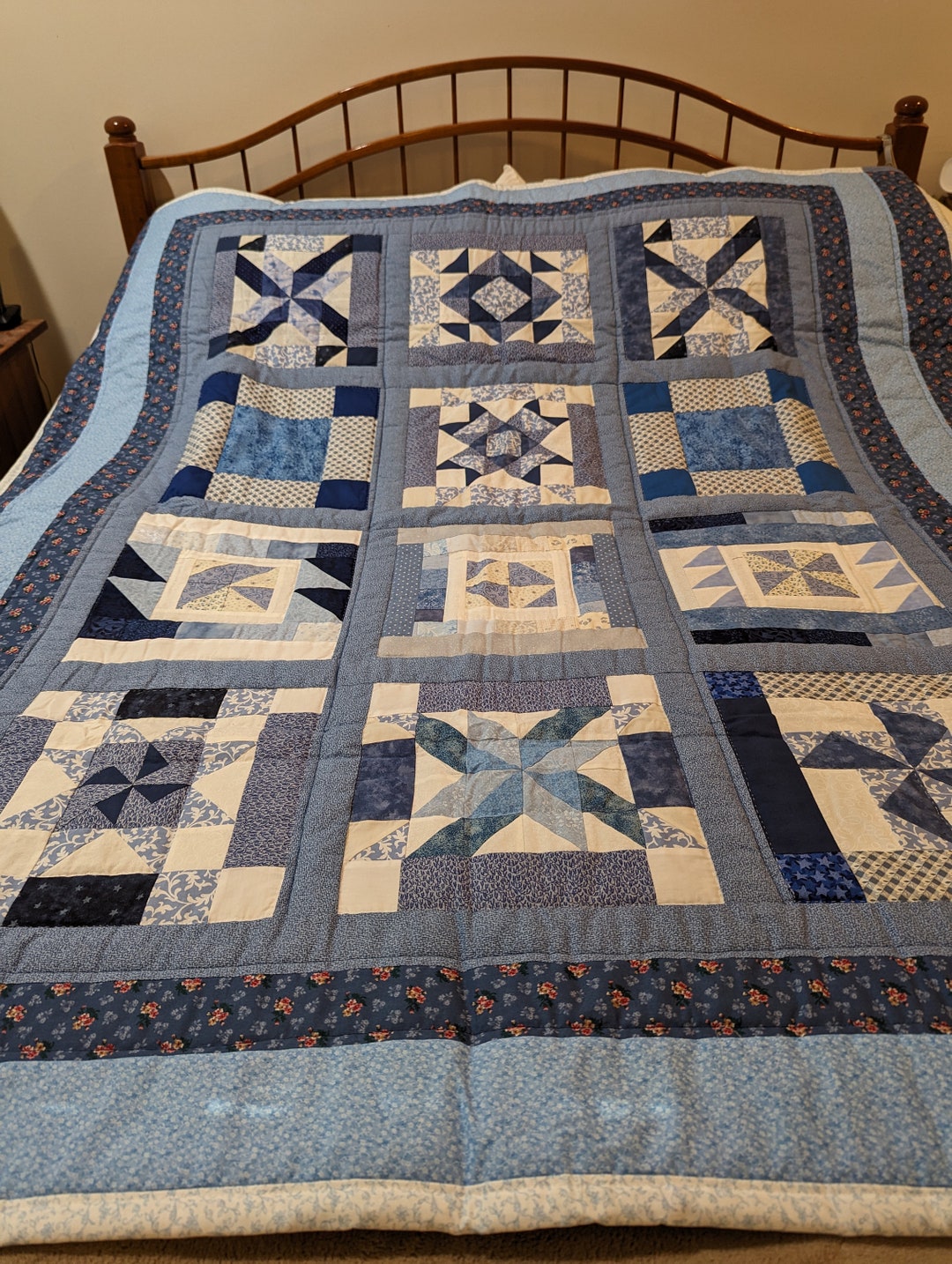 Amish Made, Lap Quilt/throw the Sampler Quilt Etsy