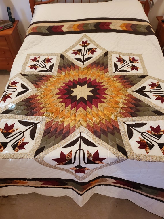 Queen Size Amish Made Handmade the Spring Star Quilt With - Etsy