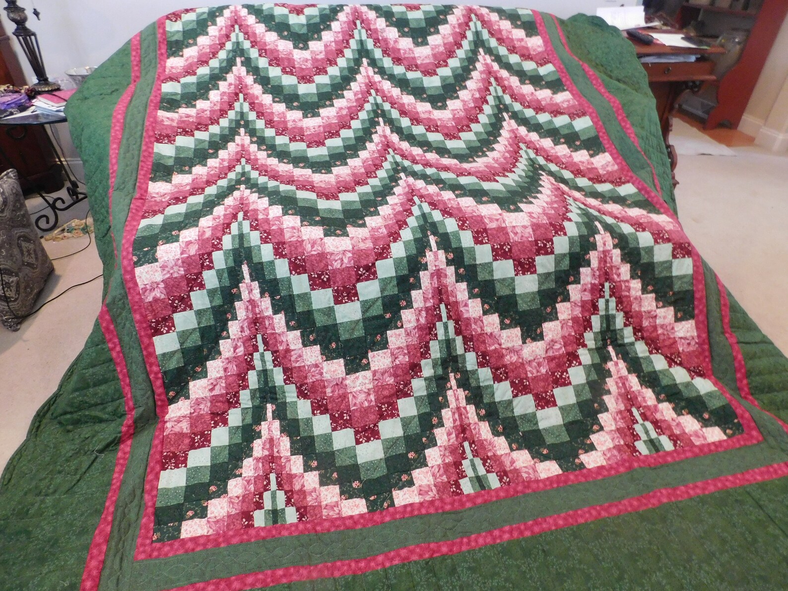 King Size, Amish Made Bargello Quilt Etsy