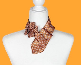 Orange Ascot - Einzigartiger Schal - Ethische Mode - Nachhaltige Mode