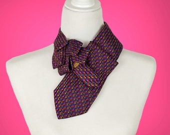 Multi Colored Ascot Tie - Women's Tie - Unique Scarf