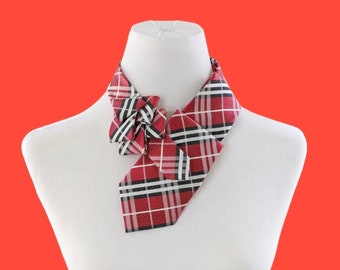 Plaid Ascot - Unisex Ascot - No Waste Gift - Unique Scarf - Office Clothing