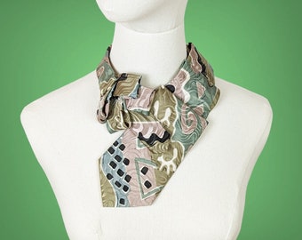 Women's Necktie Scarf - Ascot Tie - Tie Scarf - Unique Scarf - 80's Vintage Style