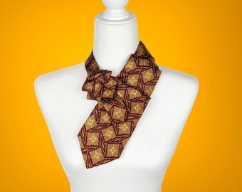 Women's Necktie - Ascot Tie - Fall Silk Scarf - Office Attire