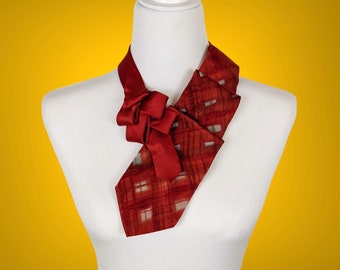 Women's Ascot - Red Tie Dye Scarf - Red Silk Scarf