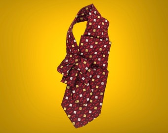 Men's Red Ascot Tie - Renaissance Ascot -  Cravat For Men - Ascot Made From Men's Necktie.