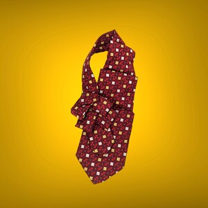 Men&#39;s Red Ascot Tie - Renaissance Ascot -  Cravat For Men - Ascot Made From Men&#39;s Necktie.