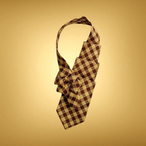 Vintage geruite ascot - casual ascot - duurzame herenmode