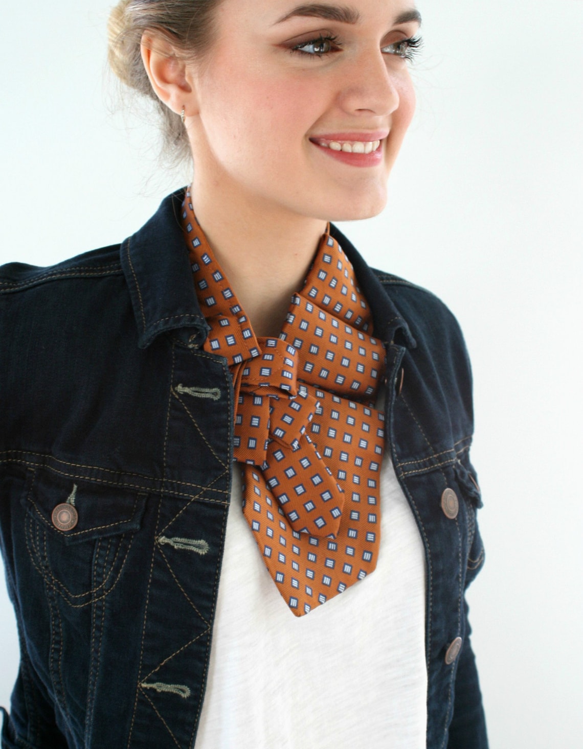 womens silk neck tie