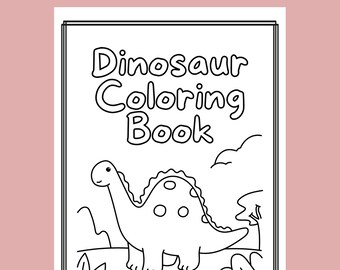 Dinosaur Printable Coloring Book (40 Pages) - Etsy