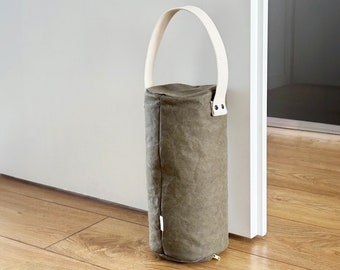 Butoir de porte lesté fait main à partir de papier lavable - Butoir de porte en tissu non rempli et respectueux de l'environnement pour une utilisation à l'intérieur