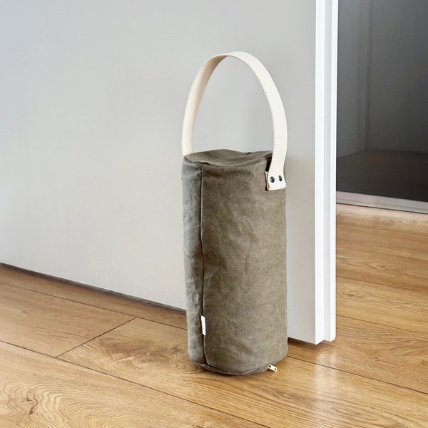 Butoir de porte lesté fait main à partir de papier lavable - Butoir de porte en tissu non rempli et respectueux de l'environnement pour une utilisation à l'intérieur