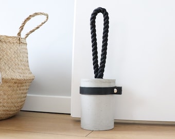 Modern Concrete Door Stopper, Heavy Door Stop, Gift for Home